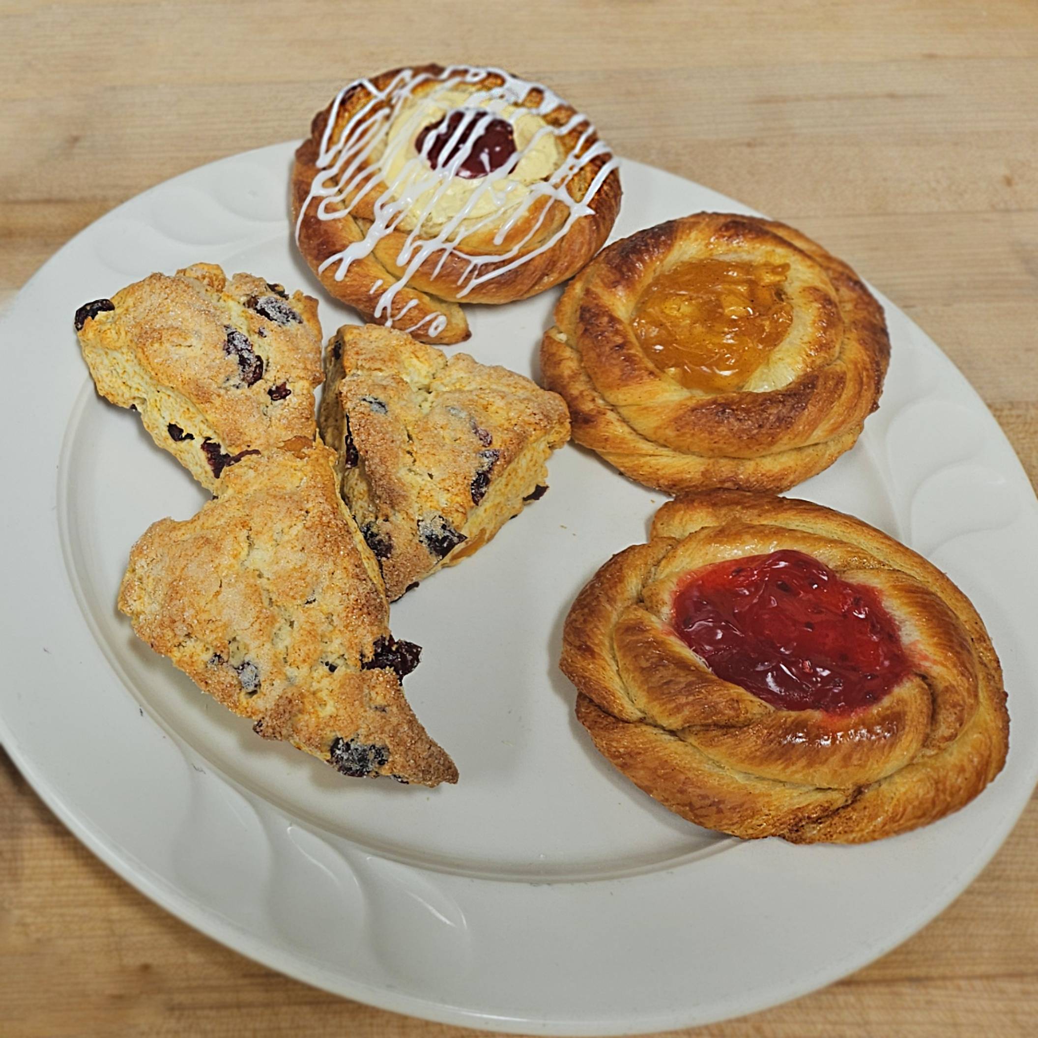 Danishes and scones