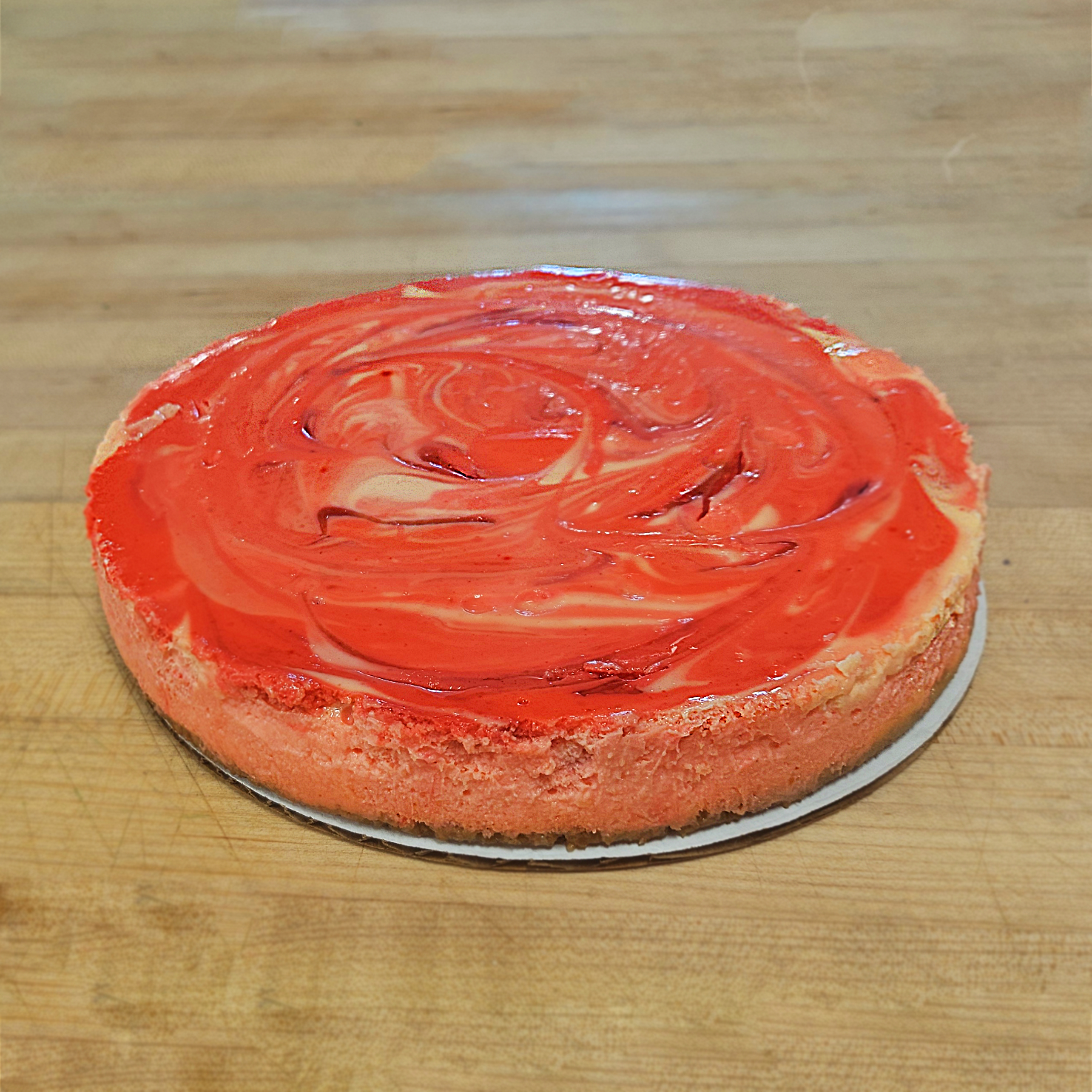 Raspberry swirl cheesecake